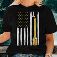 Craft Beer American Flag Usa 4Th Of July Brewery America Women T-shirt Gifts for Her