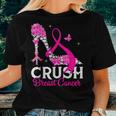 Crush Breast Cancer Awareness High Heel Pink Ribbon Women T-shirt Gifts for Her