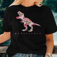 Cute Mamasaurus With Floral Dinosaur Women T-shirt Gifts for Her