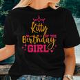 Cute Personalized Kitty Of The Birthday Girl Matching Family Women T-shirt Gifts for Her