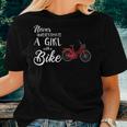 Cycling Girl Never Underestimate A Girl With A Bike Women T-shirt Gifts for Her
