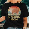 Cymric Cat Mom Retro Vintage Cats Lovers & Owners Women T-shirt Gifts for Her