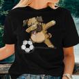 Dabbing Pug Dog Soccer Football Lover Boys Girls Women T-shirt Gifts for Her