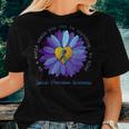 Daisy Be Kind Suicide Prevention Awareness Teal And Purple Women T-shirt Gifts for Her