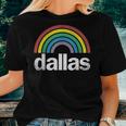 Dallas Rainbow 70S 80S Style Retro Gay Pride Men Women Women T-shirt Crewneck Gifts for Her
