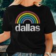 Dallas Rainbow 70S 80S Style Retro Gay Pride Men Women Women T-shirt Gifts for Her