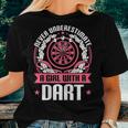 Dart Player Cool Quote Never Underestimate A Girl With Darts Women T-shirt Gifts for Her