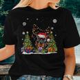 Dog Lovers Cute Rottweiler Santa Hat Ugly Christmas Sweater Women T-shirt Gifts for Her