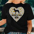 Dog Mom Love Heart White Daisy Flowers Manchester Terrier Women T-shirt Gifts for Her