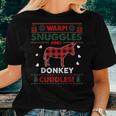 Donkey Lover Christmas Xmas Donkey Christmas Ugly Sweater Women T-shirt Gifts for Her