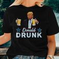 Drinking Presidents Trump 4Th Of July Donald Drunk Women T-shirt Gifts for Her