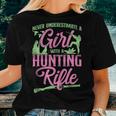 Duck Hunting Hunter Girl Female Vintage Never Underestimate Women T-shirt Gifts for Her