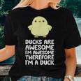 Ducks Are Awesome Im Awesome Therefore Im A Duck Women T-shirt Short Sleeve Graphic Gifts for Her
