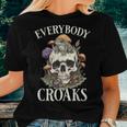 Everybody Croaks Cottacore Frog Mushroom Skull Witch For Frog Lovers Women T-shirt Gifts for Her