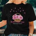 Faith Hope Love Breast Cancer Pink Ribbons With Sunflowers Women T-shirt Gifts for Her