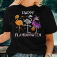 Flamingoween Halloween Pink Flamingo Costume Skeleton Witch Women T-shirt Gifts for Her