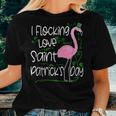 Flocking Love St Patricks Day Flamingo Saint Paddys Women T-shirt Gifts for Her