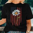 Flowers Lover Gardener Daisy American Flag Png Women T-shirt Gifts for Her