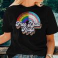 Free Dad Hugs Gay Lgbt Pride Rainbow And Transgender Month Women T-shirt Gifts for Her