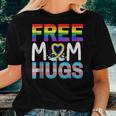 Free Mom Hugs Gay Pride Transgender Rainbow Flag Women T-shirt Gifts for Her