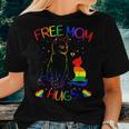 Free Mom Hugs Lgbt Cat Gay Pride Rainbow Women T-shirt Gifts for Her