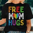 Free Mom Hugs Rainbow Heart Lgbt Ally Pride Month Retro Women T-shirt Gifts for Her