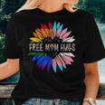 Free Mom Hugs Sunflower Rainbow Heart Lgbt Lesbian Gay Pride Women T-shirt Gifts for Her