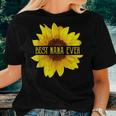 Best Nana Ever Sunflower Apparel Fun Italian Grandma Women T-shirt Gifts for Her