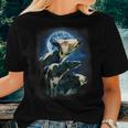 Cow Cows Howling At The Moon Women T-shirt Gifts for Her