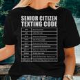 Senior Citizen Translation Phone Texting Message Women T-shirt Gifts for Her