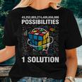 Speed Cubing One Solution Math Lovers Boys Girls Women T-shirt Gifts for Her