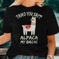 Taiko Alpaca Llama Bachi Pun Practice Group Women T-shirt Gifts for Her