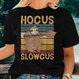 Witch Sloth Lazy Cute Animal Halloween Hocus Slowcus Halloween Women T-shirt Gifts for Her
