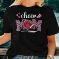 Game Day Football Cheer Mom Pink Leopard Breast Cancer Women T-shirt Gifts for Her