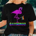 Gay Flamingo Lgbt Pride March Rainbow Flag Exotic Bird Queer Women T-shirt Gifts for Her