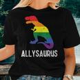 Gay Rainbow Dino Trex Ally Saurus Lgbt Flag Boys Toddler Kid Women T-shirt Gifts for Her