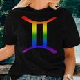 Gemini Lgbt Zodiac Sign Lgbt Rainbow Pride Gay Women T-shirt Gifts for Her