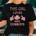 This Girl Loves Her Cowboys Cute Football Cowgirl Women T-shirt Gifts for Her