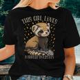This Girl Loves Marbled Polecats Cute Animal Lover Fun Women T-shirt Gifts for Her