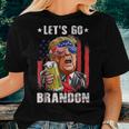 Lets Go Beer Brandon Happy 4Th Of July Trump Beer Women T-shirt Gifts for Her