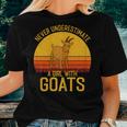 Goat Never Underestimate A Girl With A Goats Women T-shirt Gifts for Her