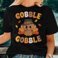 Gobble Turkey Day Happy Thanksgiving Toddler Girl Boy Women T-shirt Gifts for Her