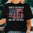 Gods Children Are Not For Sale Christ Christian Vintage Women T-shirt Crewneck Short Sleeve Graphic Gifts for Her