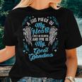 My Great Grandma Lives In Heaven Memorial Blue Angel Women T-shirt Gifts for Her