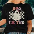 Groovy Boo I'm Two 2Nd Birthday Halloween Ghost Cute Women T-shirt Gifts for Her