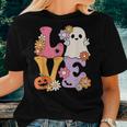 Groovy Halloween Love Costume Ghost Pumpkin Women T-shirt Gifts for Her