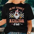 Groovy In My Spooky Realtor Era Ghost Halloween Women T-shirt Gifts for Her