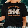 Groovy Trick Or Treat Brush Your Th Dental Halloween Women T-shirt Gifts for Her