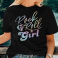 Halloween Rock N Roll Girl Retro Costume Tie Dye Women T-shirt Gifts for Her