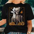 Halloween Skeleton Coffee Drinking Skull Horror Women Men Drinking s Women T-shirt Gifts for Her